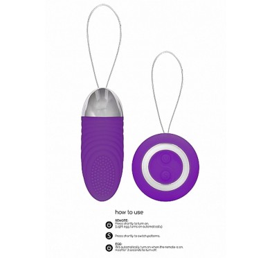 Ethan - Rechargeable Remote Control Vibrating Egg - Purple